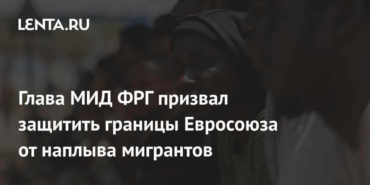 Глава МИД ФРГ призвал защитить границы Евросоюза от наплыва мигрантов