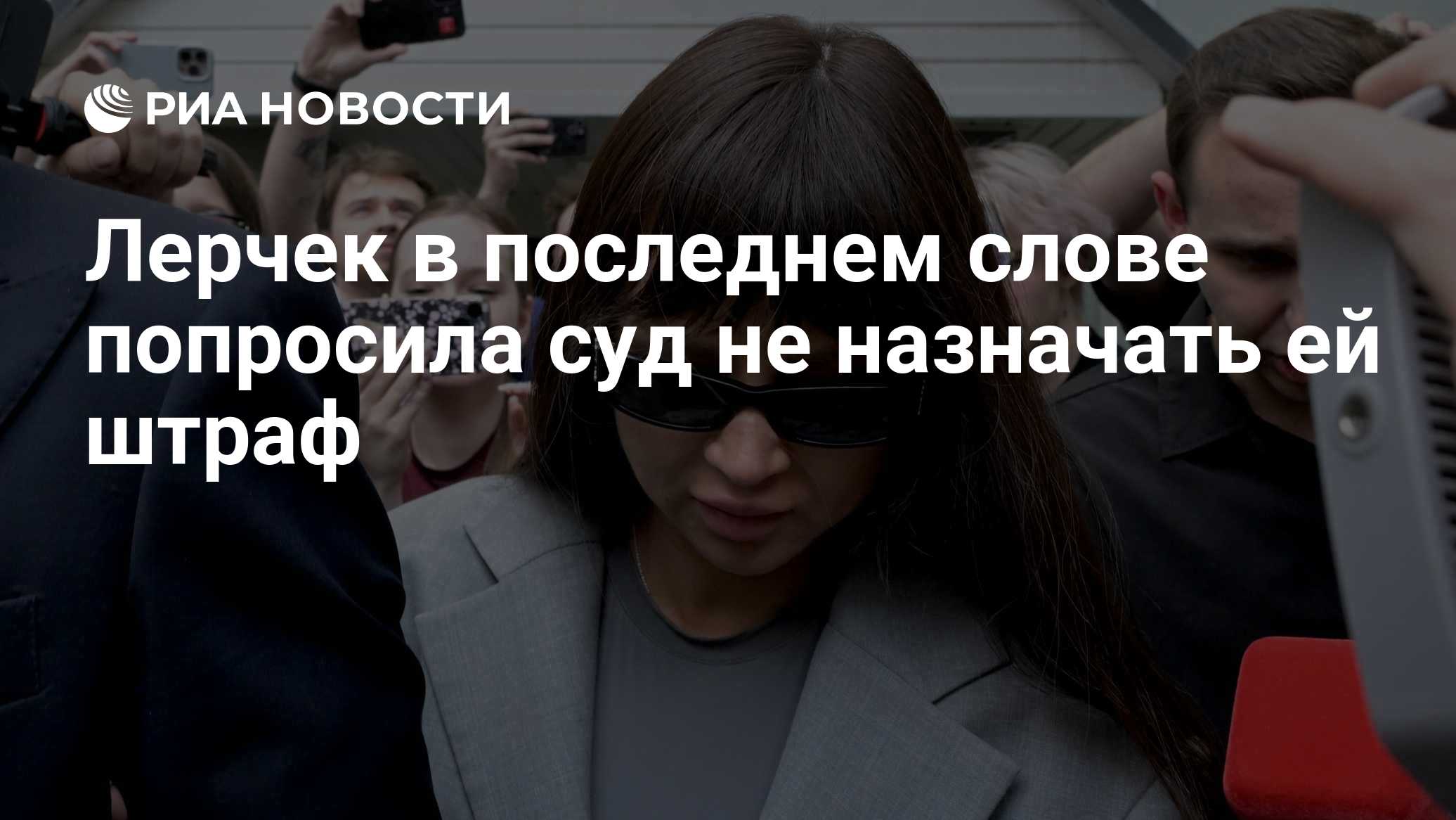 Лерчек в последнем слове попросила суд не назначать ей штраф
