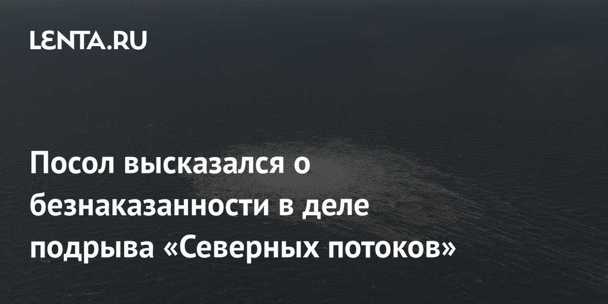 Посол высказался о безнаказанности в деле подрыва «Северных потоков»