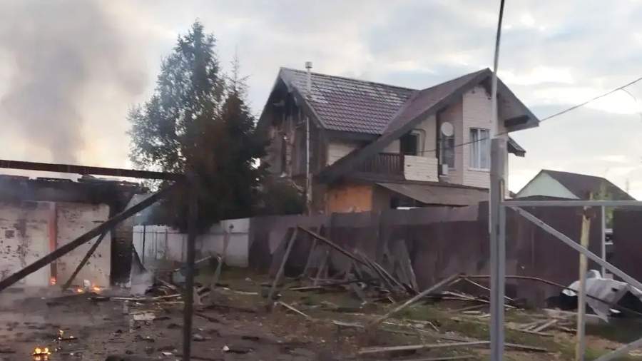 Появились кадры последствий атаки беспилотников ВСУ на Чехов