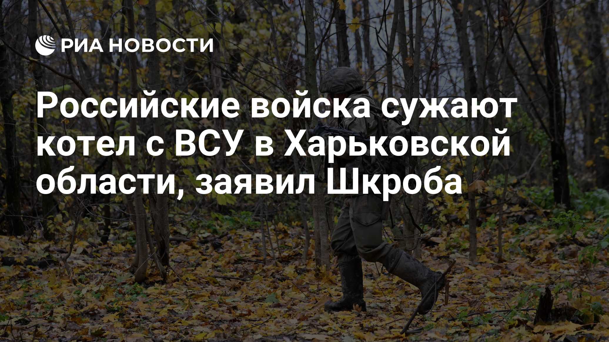 Российские войска сужают котел с ВСУ в Харьковской области, заявил Шкроба