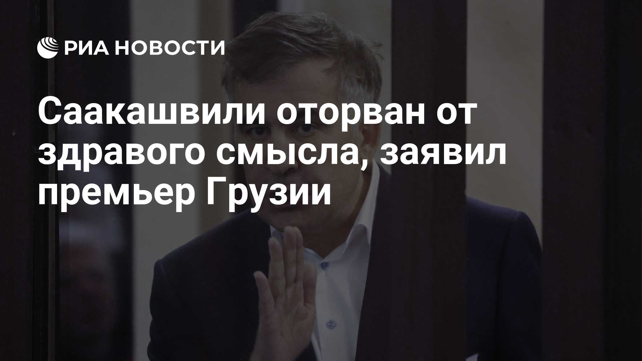 Саакашвили оторван от здравого смысла, заявил премьер Грузии