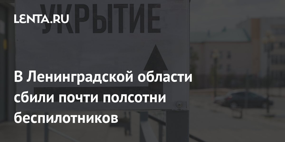 Силы ПВО сбили 44 БПЛА в Ленинградской области