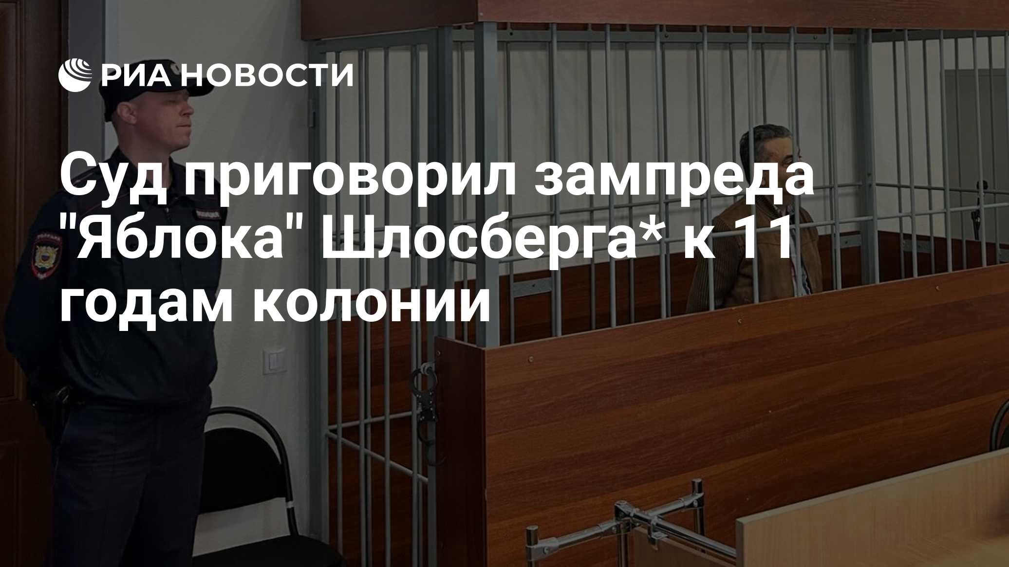 Суд приговорил зампреда «Яблока» Льва Шлосберга к 11 годам и месяцу колонии