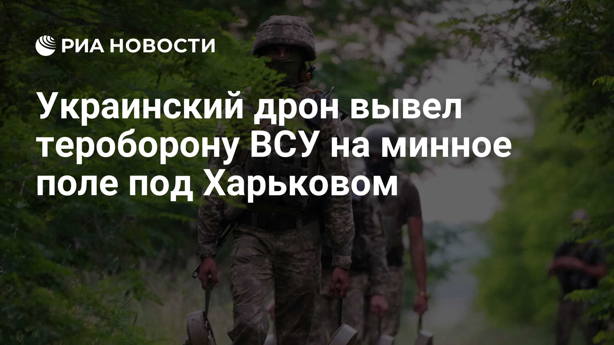 ТАСС: украинский оператор БПЛА завел боевиков ВСУ на минное поле
