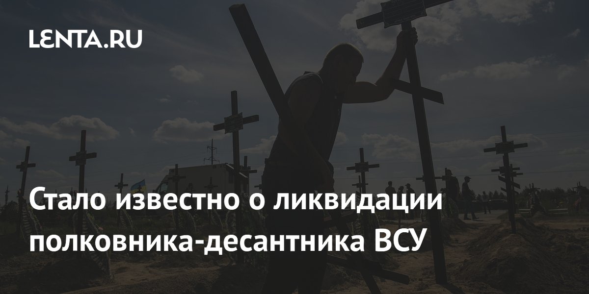 ТАСС: в зоне СВО ликвидировали полковника-десантника ВСУ