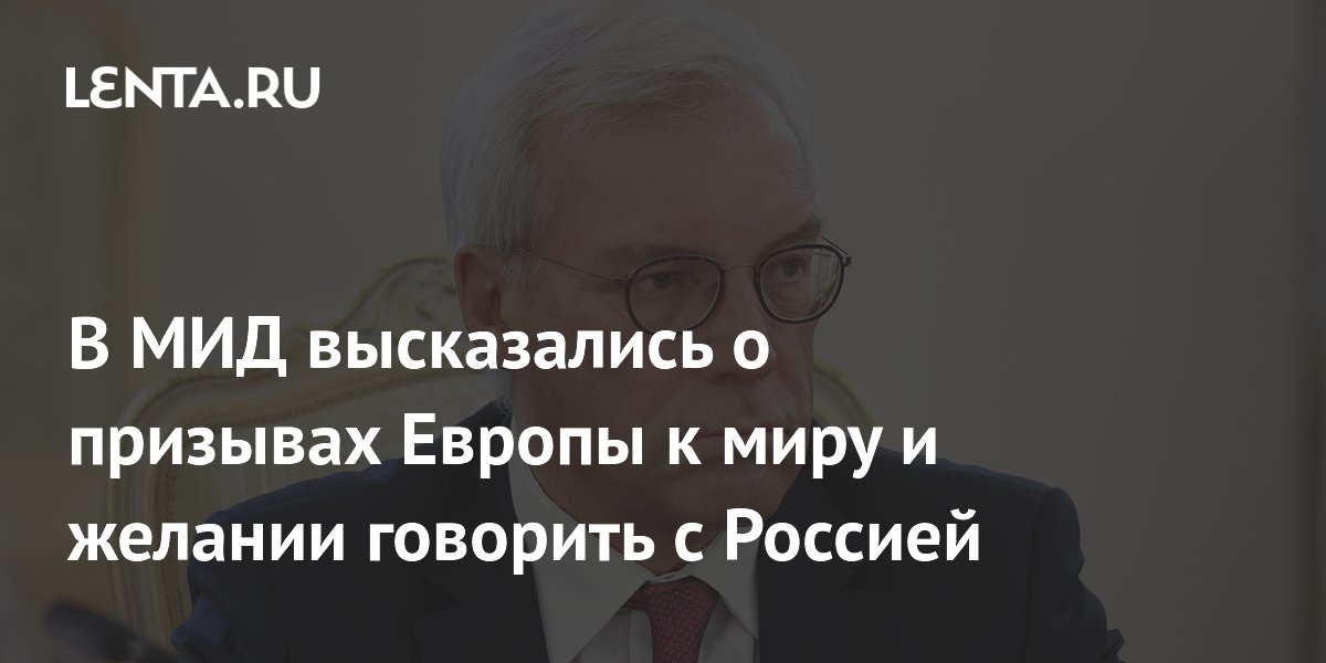 В МИД ответили на призывы ЕС к миру и диалогу с Россией