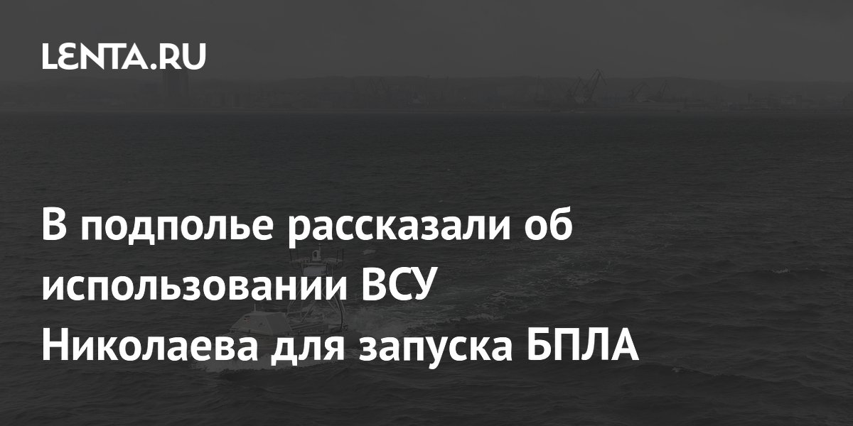 В подполье рассказали об использовании ВСУ Николаева для запуска БПЛА
