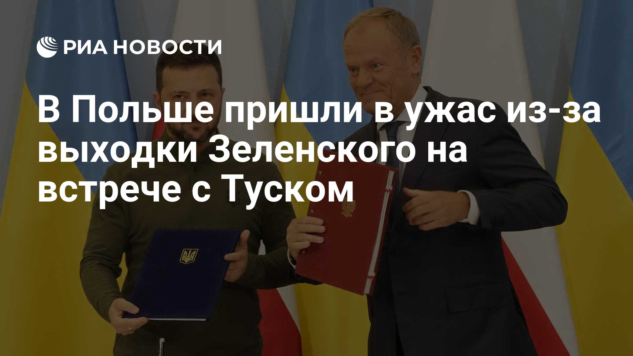 В Польше пришли в ужас из-за выходки Зеленского на встрече с Туском