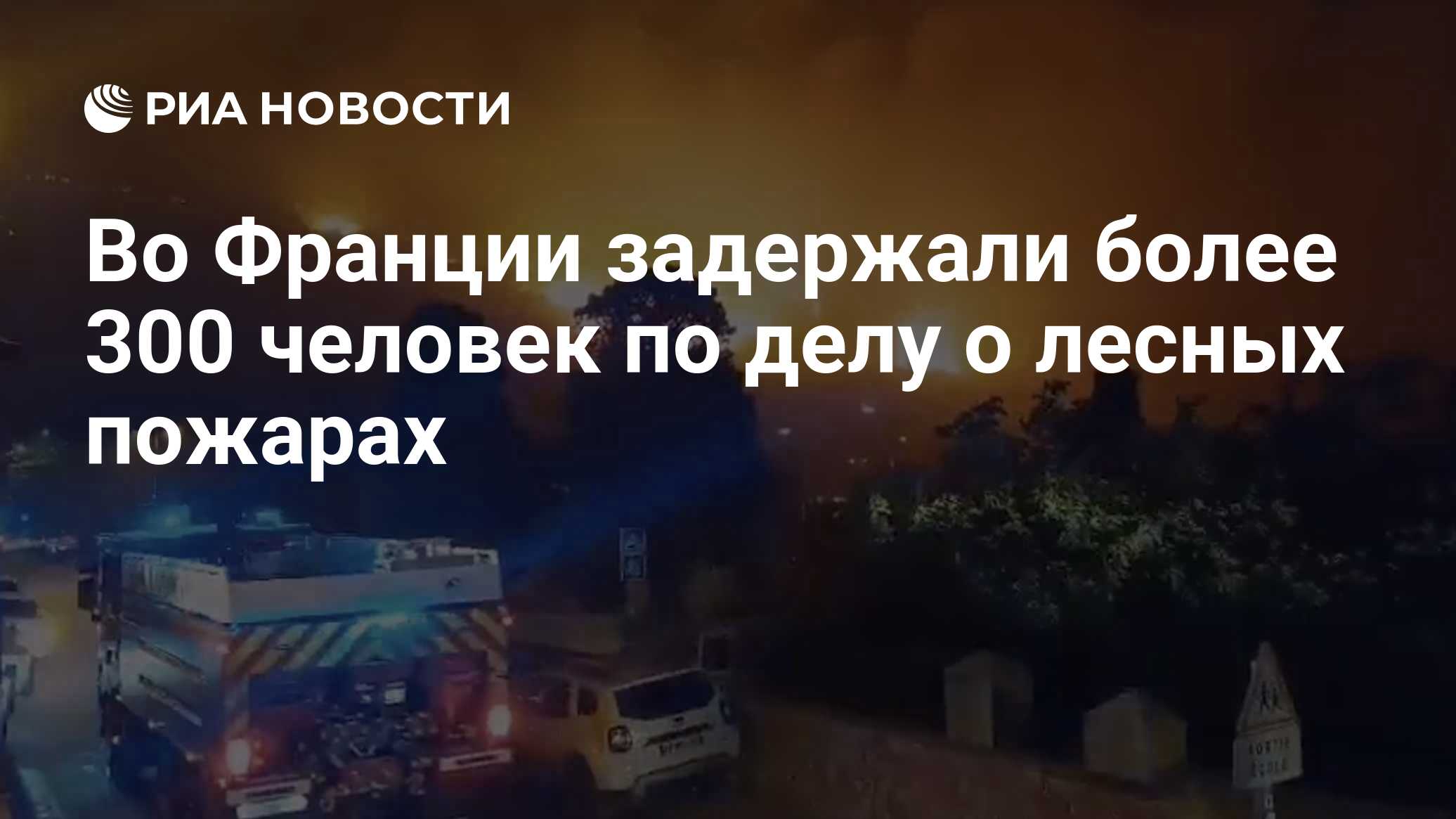 Во Франции задержали более 300 человек по делу о лесных пожарах