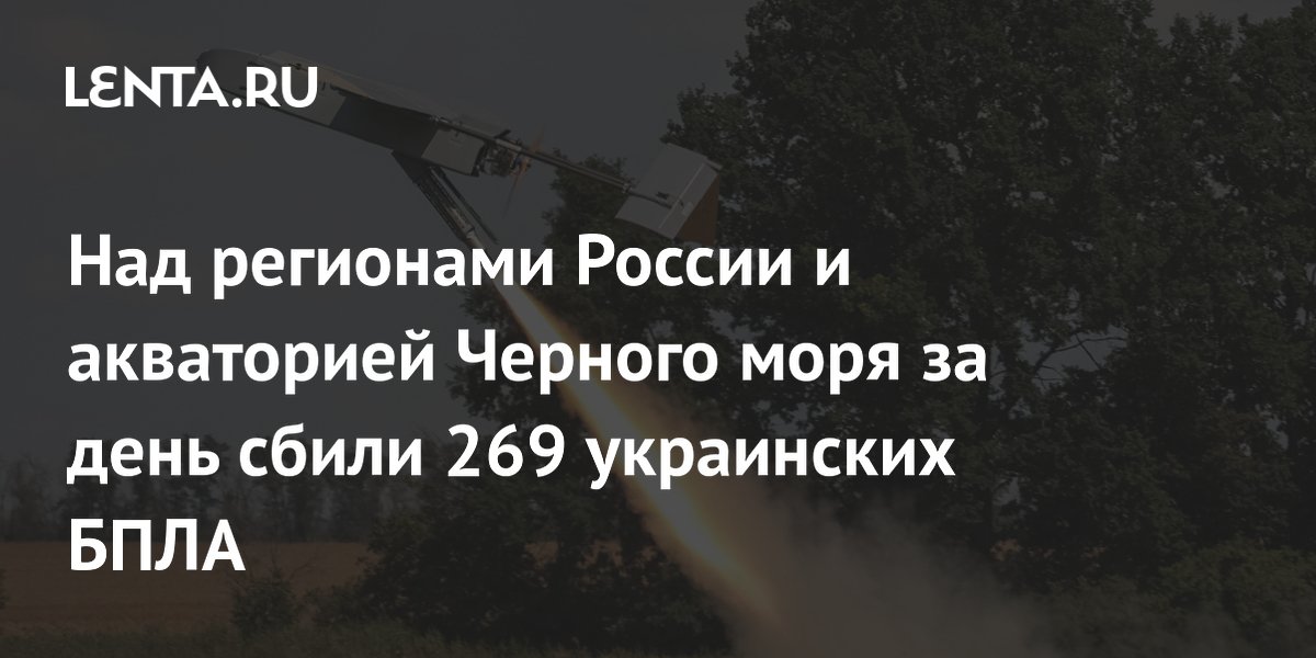 За день силы ПВО сбили 269 украинских БПЛА