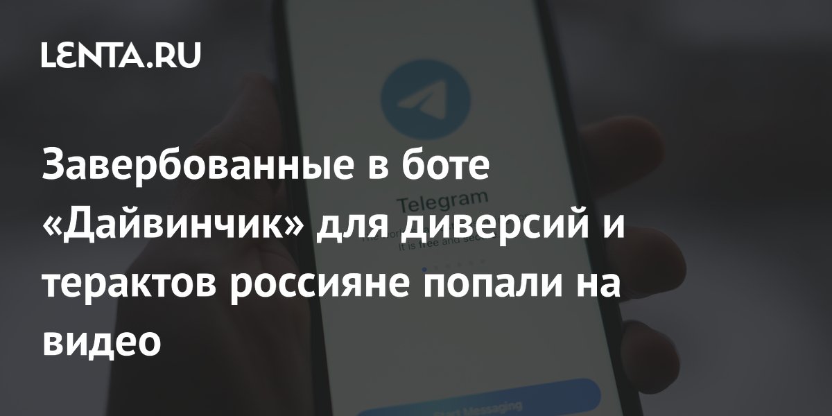 Завербованные в боте «Дайвинчик» для диверсий и терактов россияне попали на видео